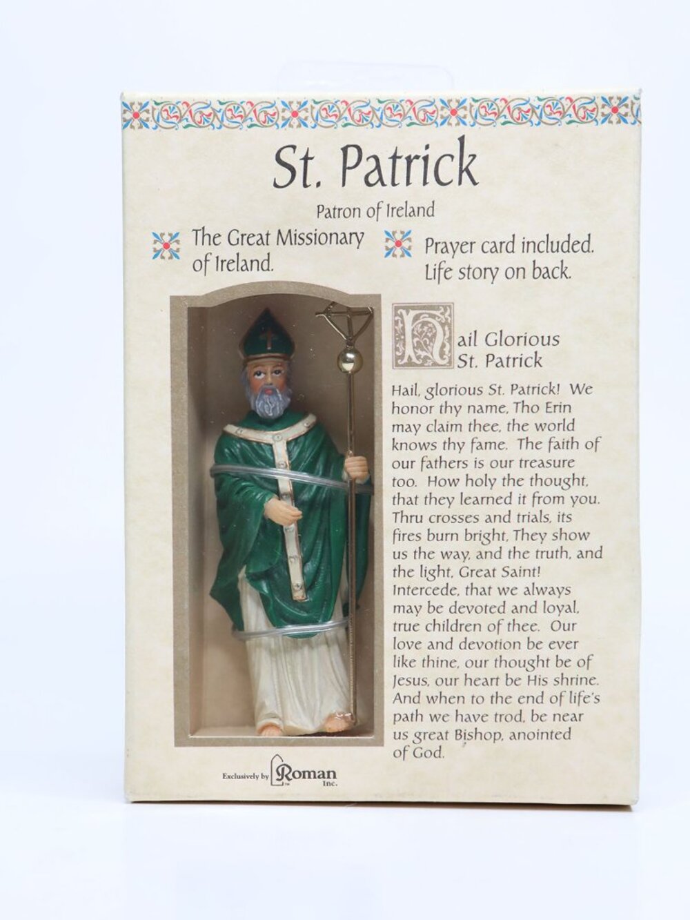 2008 St Patrick Figurine Boxed Patron of Ireland Catholic Statue
